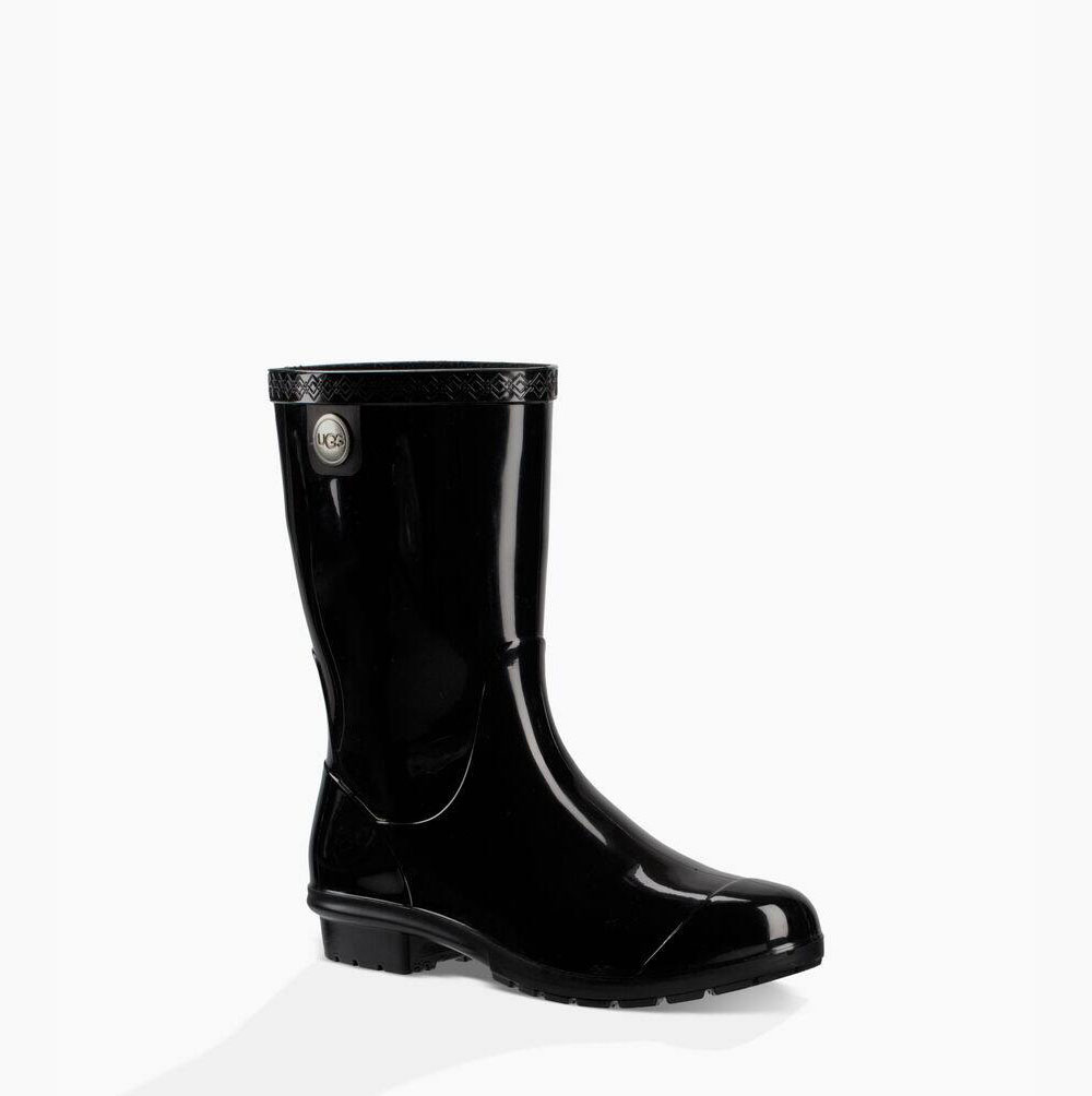 UGG Sienna Black Rain Boots for Women (HZGO38259)